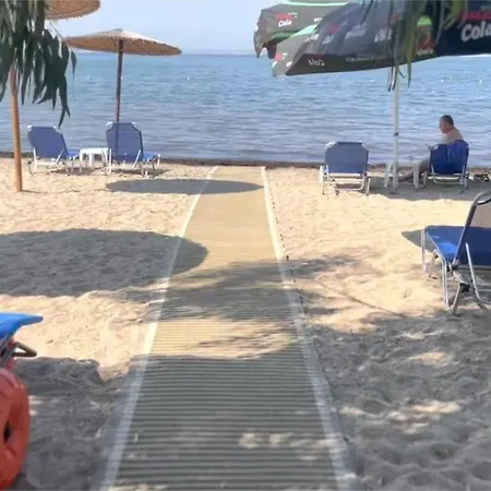 Apartment Sea View Across The Golden Bay Beach, Cosy Sunny, Spacious In Aretsou Kalamaria *
