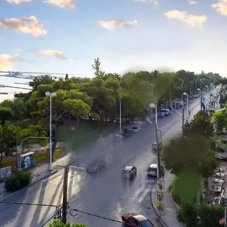 Sea View Across The Golden Bay Beach, Cosy Sunny, Spacious In Aretsou Kalamaria * Thessaloniki
