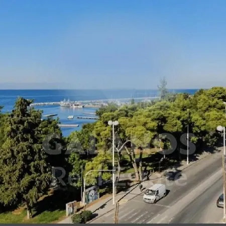 Apartment Sea View Across The Golden Bay Beach, Cosy Sunny, Spacious In Aretsou Kalamaria *