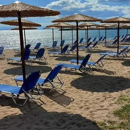 Apartment Sea View Across The Golden Bay Beach, Cosy Sunny, Spacious In Aretsou Kalamaria Thessaloniki
